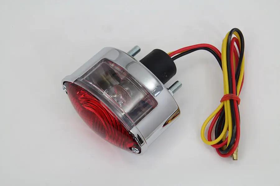 Wyatt Gatling Part 71731A Mini Cateye Tail Lamp Replacement - Chrome 12 Volt Bulb by Wyatt Gatling