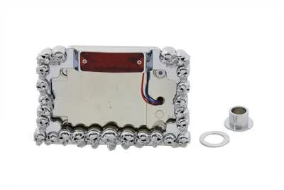 Wyatt Gatling Chrome Skull Style Tail Lamp Assembly for Harley Davidson FXST (1984-1993) by Wyatt Gatling