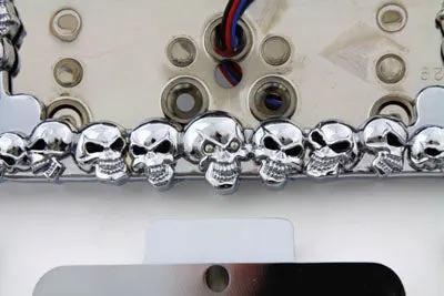 Wyatt Gatling Chrome Skull Style Tail Lamp and License Plate Holder for Harley Davidson FLT (1997-2006) by Wyatt Gatling
