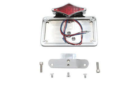Wyatt Gatling Part 76099 Chrome Billet Diamond Style LED Tail Lamp and License Plate Holder for Harley Davidson FLT by Wyatt Gatling