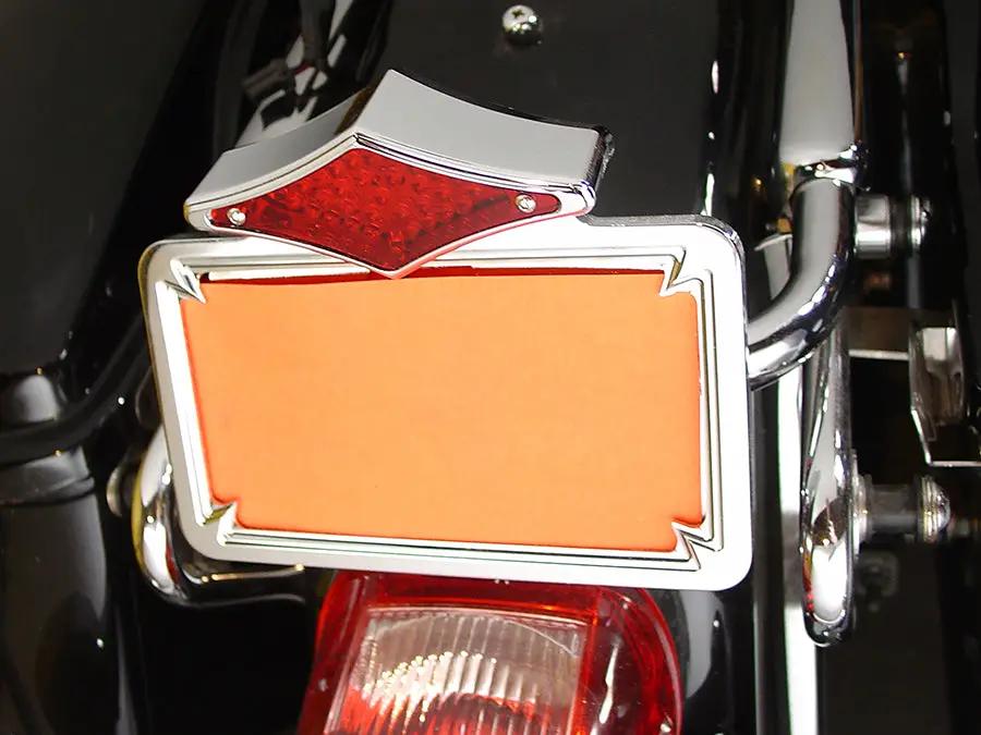 Wyatt Gatling Part 76099 Chrome Billet Diamond Style LED Tail Lamp and License Plate Holder for Harley Davidson FLT by Wyatt Gatling