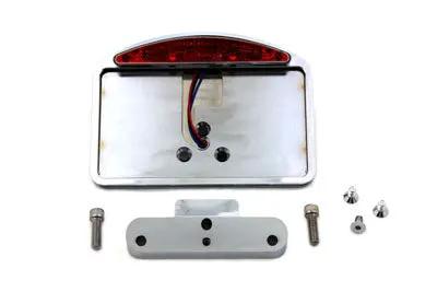 Wyatt Gatling Chrome Slice LED Tail Lamp License Plate Assembly for Harley Davidson FLT (1997-2006) by Wyatt Gatling