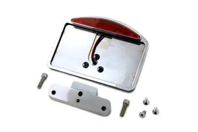 Wyatt Gatling Chrome Slice LED Tail Lamp License Plate Assembly for Harley Davidson FLT (1997-2006) by Wyatt Gatling