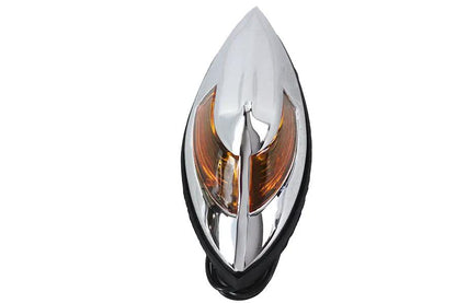Wyatt Gatling 12-0025 Front Fender Lamp with Chrome Finish and Amber Lens by Wyatt Gatling