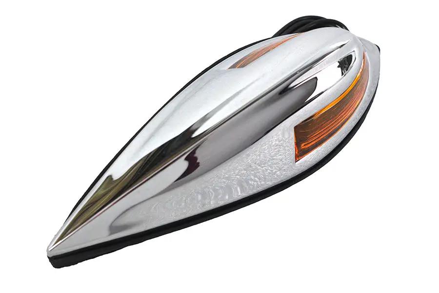 Wyatt Gatling 12-0025 Front Fender Lamp with Chrome Finish and Amber Lens by Wyatt Gatling