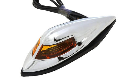 Wyatt Gatling 12-0025 Front Fender Lamp with Chrome Finish and Amber Lens by Wyatt Gatling