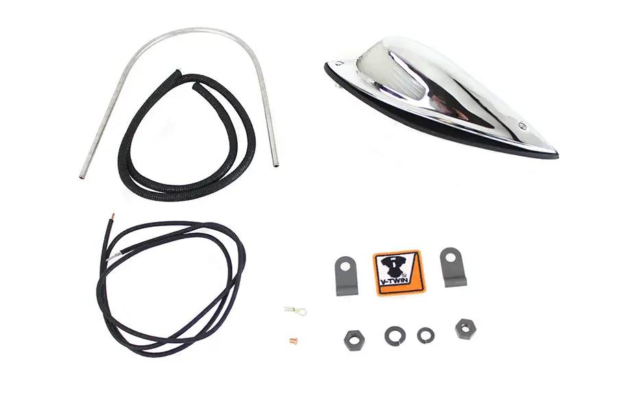 V-Twin Replica Fender Lamp with Glass Lens 12 Volt for Harley Davidson EL and FL Models by V-Twin
