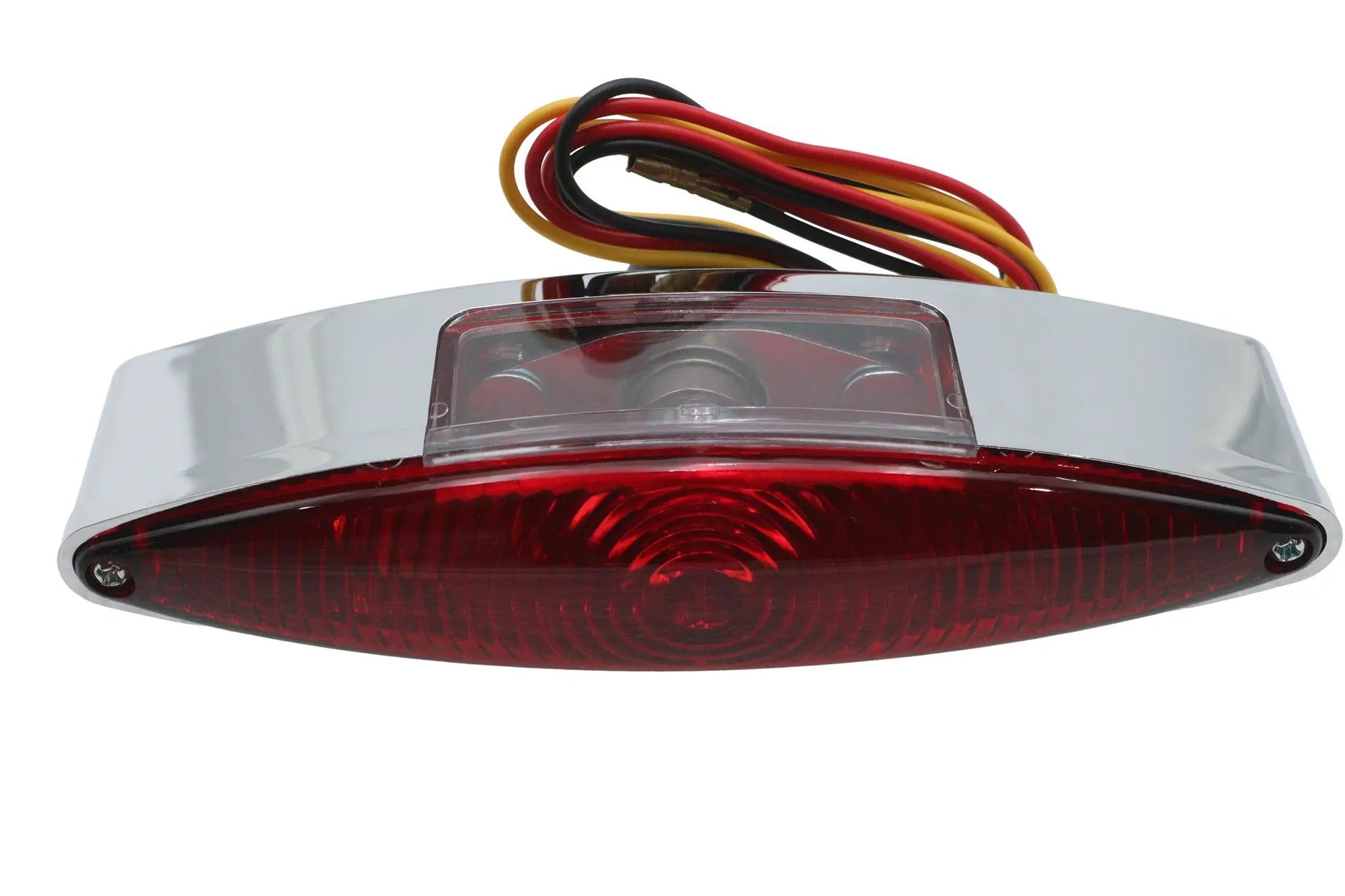 Wyatt Gatling Chrome Snake Eye Style Tail Lamp - 6.5 inch Wide, Decorative Use Only by Wyatt Gatling