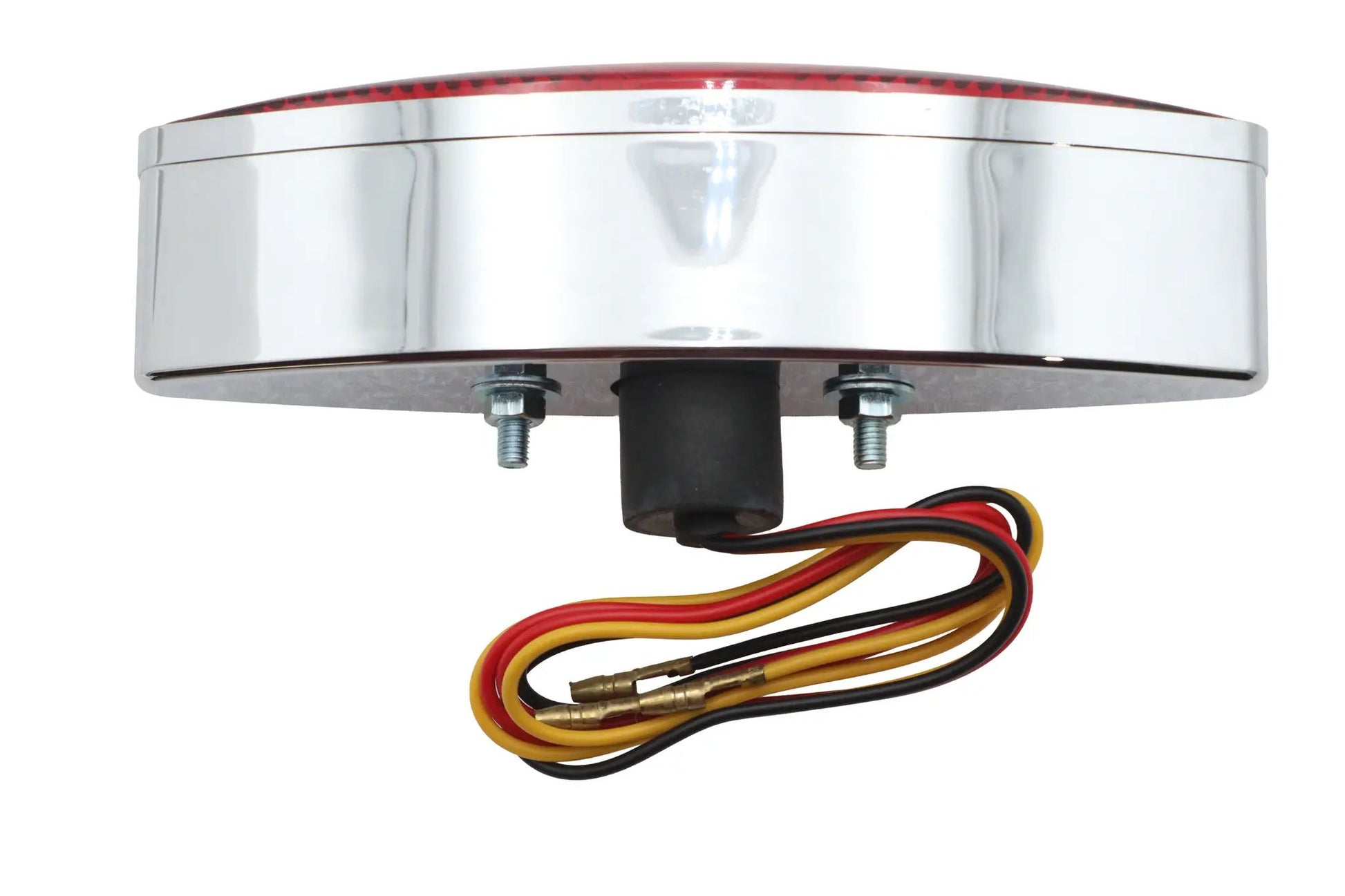 Wyatt Gatling Chrome Snake Eye Style Tail Lamp - 6.5 inch Wide, Decorative Use Only by Wyatt Gatling