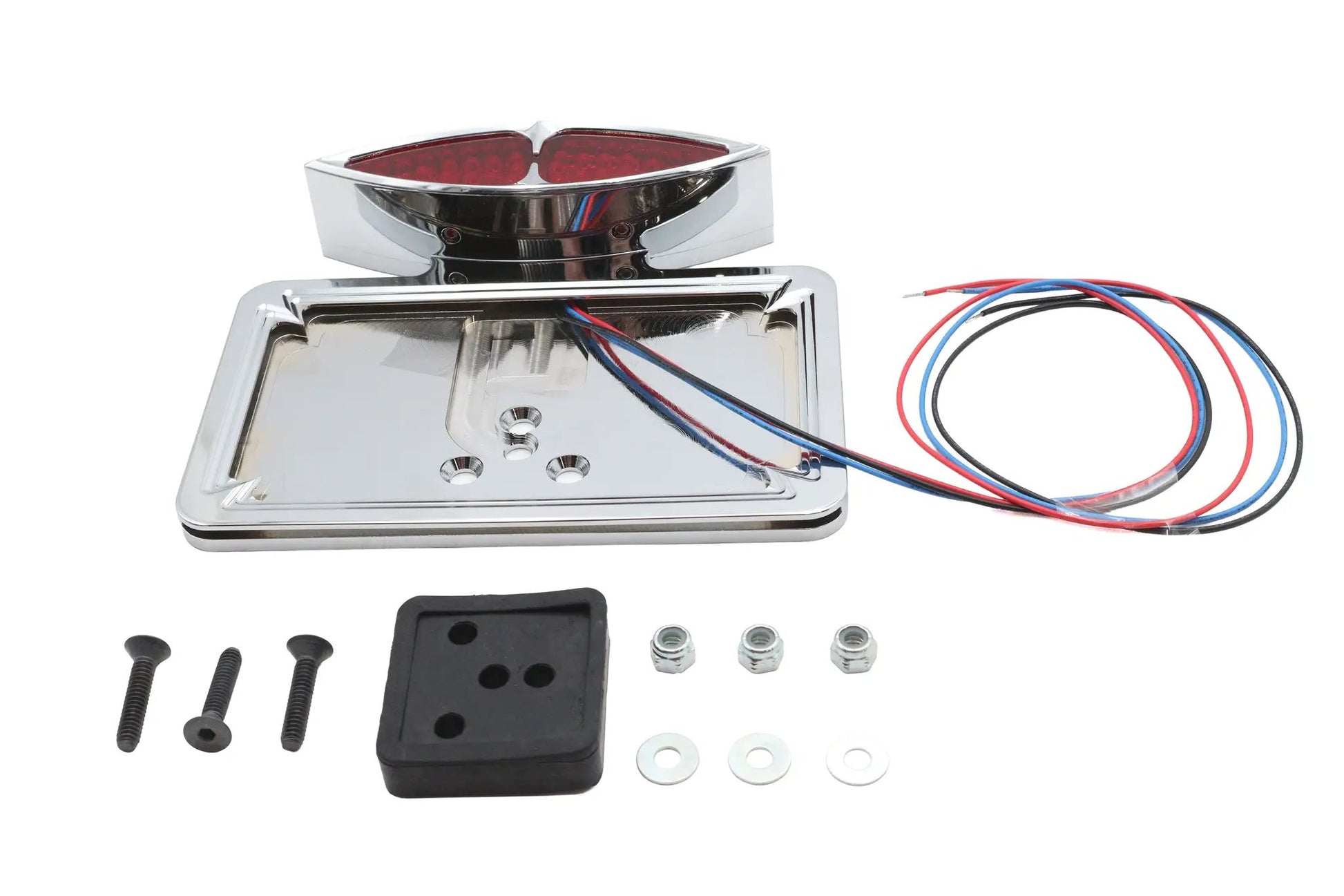 Wyatt Gatling Chrome Katz Eyez LED Tail Lamp Kit - Fender Mount, Part 76388 by Wyatt Gatling