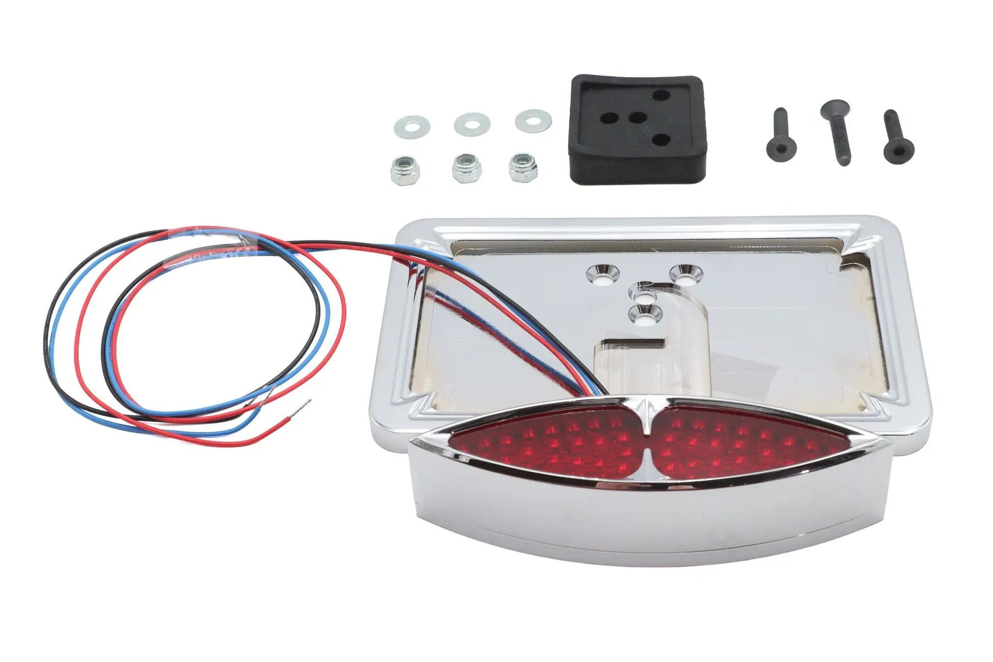 Wyatt Gatling Chrome Katz Eyez LED Tail Lamp Kit - Fender Mount, Part 76388 by Wyatt Gatling