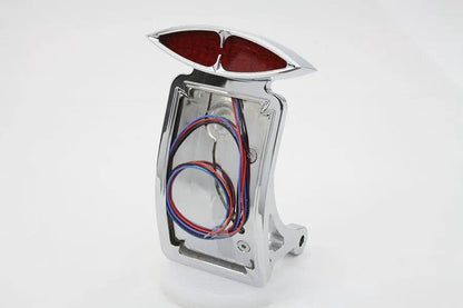 Wyatt Gatling Chrome Curved Katz Eyez Style Tail Lamp Kit for 3 to 3-1/2 Inch Belt Drives by Wyatt Gatling