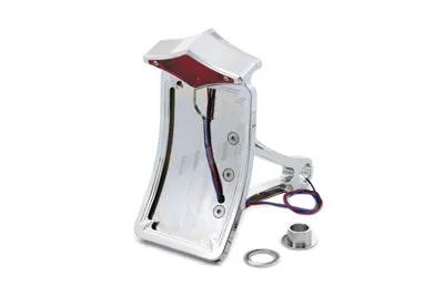 Wyatt Gatling Concave Tail Lamp Kit Diamond Style with Side Mount Vertical Thorned Frame for Harley Davidson FXST by Wyatt Gatling