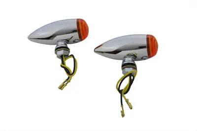 Wyatt Gatling Mini LED Bullet Amber Lens Marker Lamp Set - 1.5 Inch Decorative Signal Lights by Wyatt Gatling