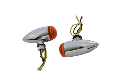 Wyatt Gatling Mini LED Bullet Amber Lens Marker Lamp Set - 1.5 Inch Decorative Signal Lights by Wyatt Gatling