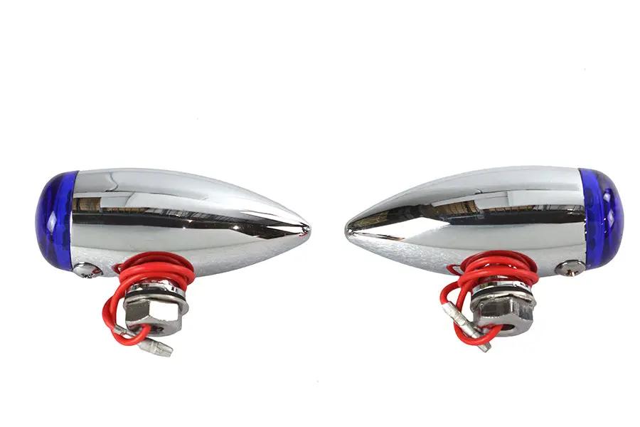 Wyatt Gatling Mini LED Bullet Blue Lens Marker Lamp Set by Wyatt Gatling