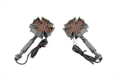 Wyatt Gatling Fireman Cross Turn Signal Set Long Stud – Decorative Show-Use Only by Wyatt Gatling