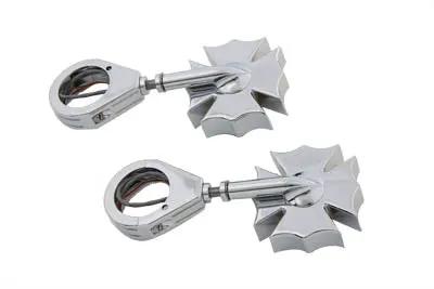 Wyatt Gatling Fireman Cross Turn Signal Set with 41mm Clamp Kit - Decorative Show Use Only by Wyatt Gatling