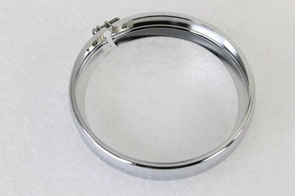 Wyatt Gatling 70245A Chrome 4-1/2 Inch Spotlamp Trim Rim for Harley Davidson FL by Wyatt Gatling