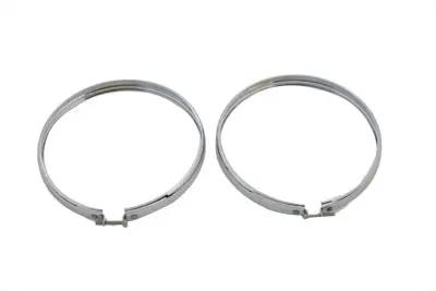 Wyatt Gatling 20-0308G 5-3/4 inch Headlamp Chrome Outer Rim Set for Harley Davidson Fx by Wyatt Gatling