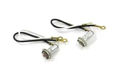 Wyatt Gatling Insulated Type Indicator Lamp Socket with Bulb for Harley Davidson FXST (Part #12-0023-A2) by Wyatt Gatling