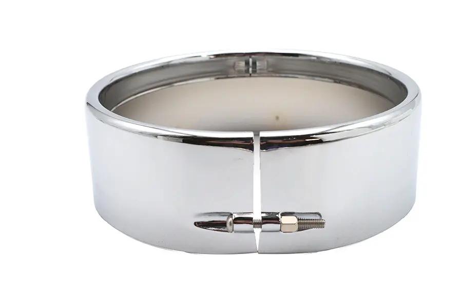 Wyatt Gatling 5-3/4 inch Chrome Frenched Headlamp Trim Ring for Harley Davidson FXSTB by Wyatt Gatling