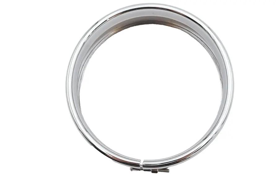 Wyatt Gatling 5-3/4 inch Chrome Frenched Headlamp Trim Ring for Harley Davidson FXSTB by Wyatt Gatling