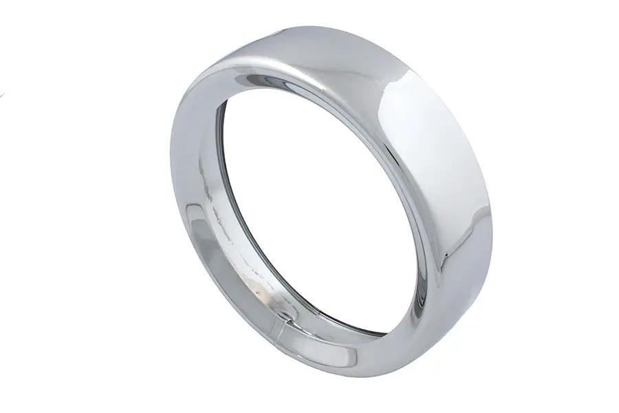 Wyatt Gatling 7 inch Headlamp Chrome Frenched Trim Ring for Harley Davidson FLT (1983-1992) by Wyatt Gatling