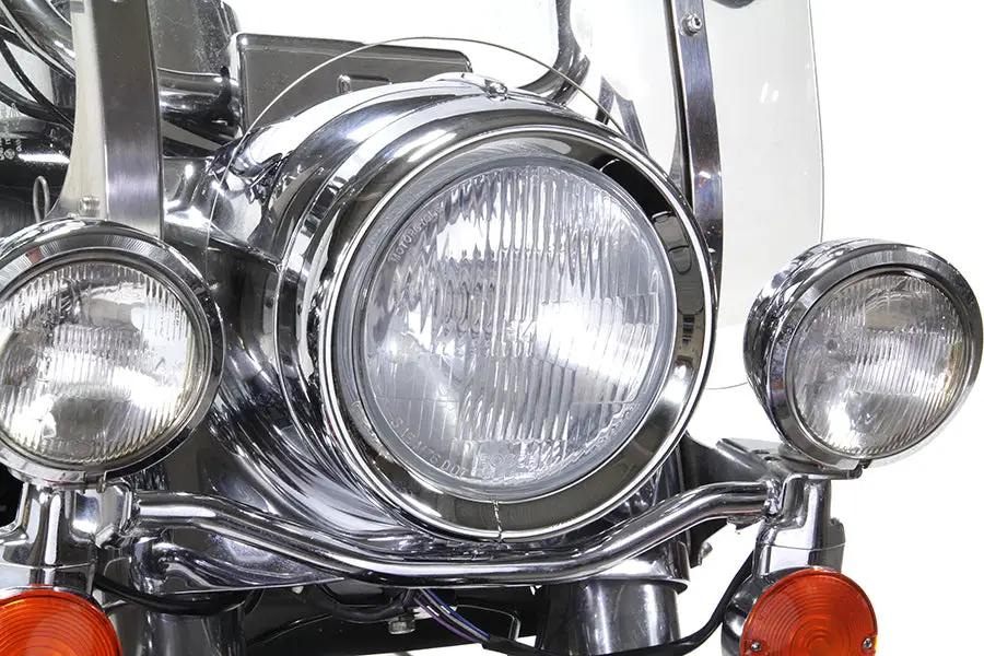 Wyatt Gatling 7 inch Headlamp Chrome Frenched Trim Ring for Harley Davidson FLT (1983-1992) by Wyatt Gatling