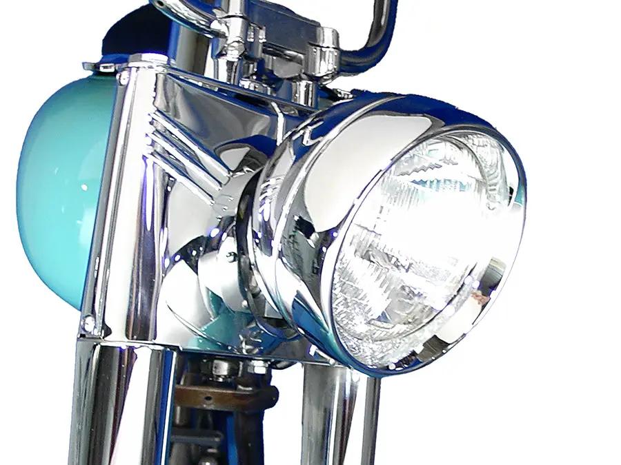 Wyatt Gatling 7 Inch Headlamp Chrome Frenched Trim Ring for Harley Davidson FLSS by Wyatt Gatling