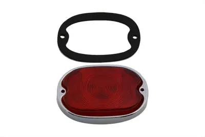 Wyatt Gatling 12-0012K Red Lens and Chrome Rim Kit for Harley Davidson FL Tail Lamp by Wyatt Gatling