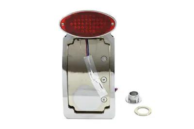 Wyatt Gatling Chrome Tail Lamp Assembly with Oval Lamp for Harley Davidson FXST (1984-1993) by Wyatt Gatling