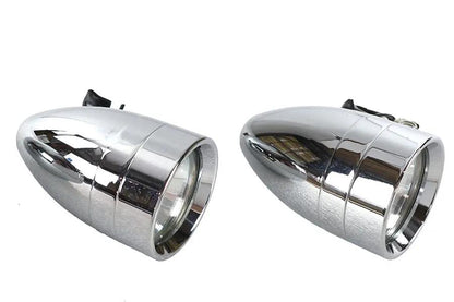 Wyatt Gatling Chrome Torpedo Marker Lamp Set with Clear Lens - Model 20-6054 by Wyatt Gatling