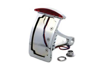 Wyatt Gatling Chrome Slice LED Vertical Mount Tail Lamp Assembly for Harley Davidson FXST by Wyatt Gatling