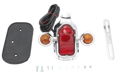 Wyatt Gatling Chrome Tombstone Tail Lamp Assembly - Part No. 12-0410 by Wyatt Gatling