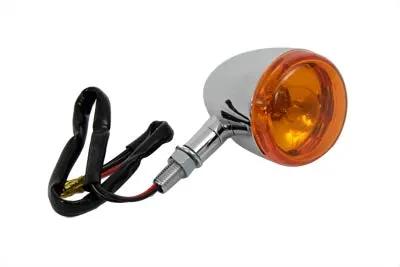 Wyatt Gatling Chrome Front Torpedo Style Turn Signal for Harley Davidson FXSTD (2001-2010) by Wyatt Gatling