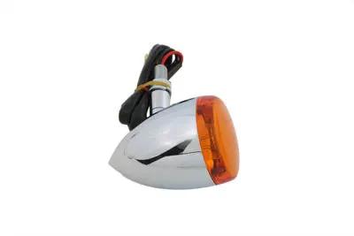 Wyatt Gatling Chrome Front Torpedo Style Turn Signal for Harley Davidson FXSTD (2001-2010) by Wyatt Gatling
