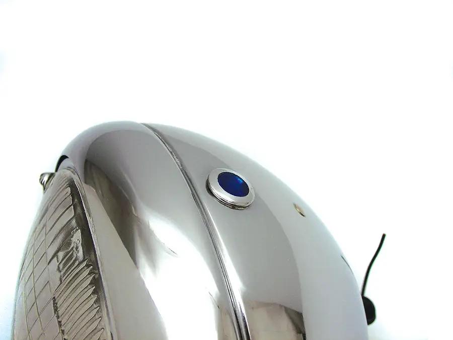Wyatt Gatling Vintage 7 Inch Round Headlamp 12 Volt for Harley Davidson FL Models by Wyatt Gatling