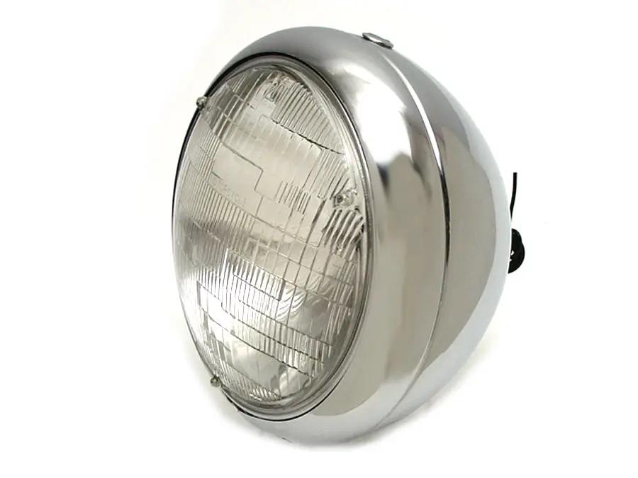 Wyatt Gatling Vintage 7 Inch Round Headlamp 12 Volt for Harley Davidson FL Models by Wyatt Gatling