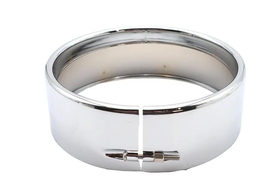 Wyatt Gatling 5-3/4 Inch Chrome Frenched Outer Headlamp Trim Ring for Harley Davidson XL (1963-1972) by Wyatt Gatling