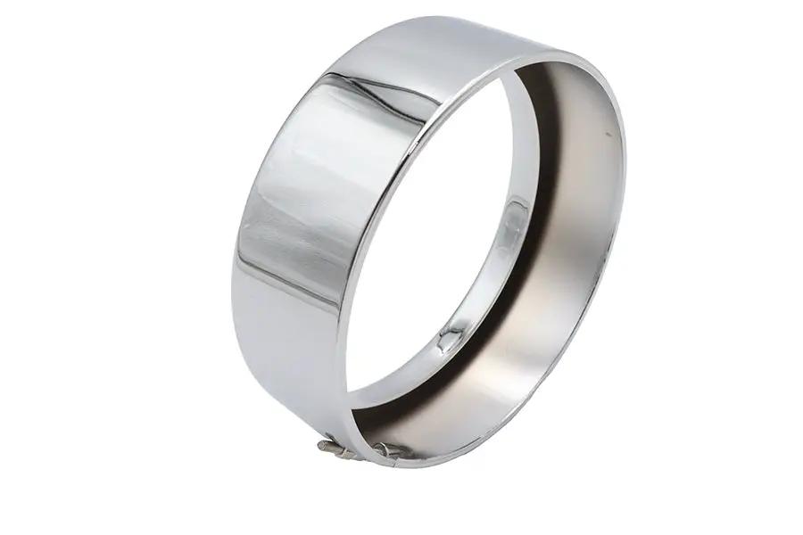 Wyatt Gatling 5-3/4 Inch Chrome Frenched Outer Headlamp Trim Ring for Harley Davidson XL (1963-1972) by Wyatt Gatling