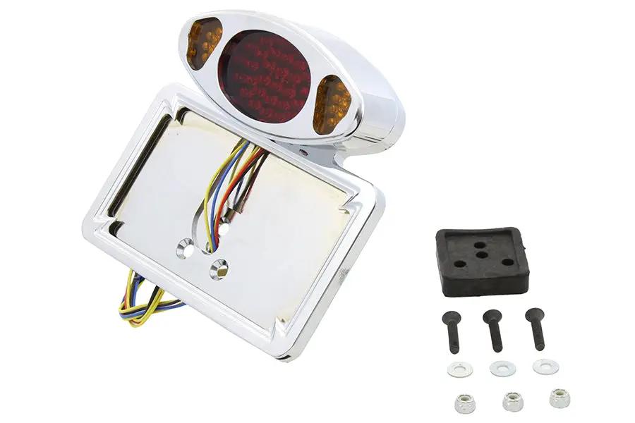 Wyatt Gatling LED Fender Mount Tail Lamp Assembly with Amber Turn Signals for Harley Davidson Fx (1973-1982) by Wyatt Gatling