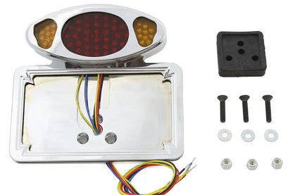 Wyatt Gatling LED Fender Mount Tail Lamp Assembly with Amber Turn Signals for Harley Davidson Fx (1973-1982) by Wyatt Gatling