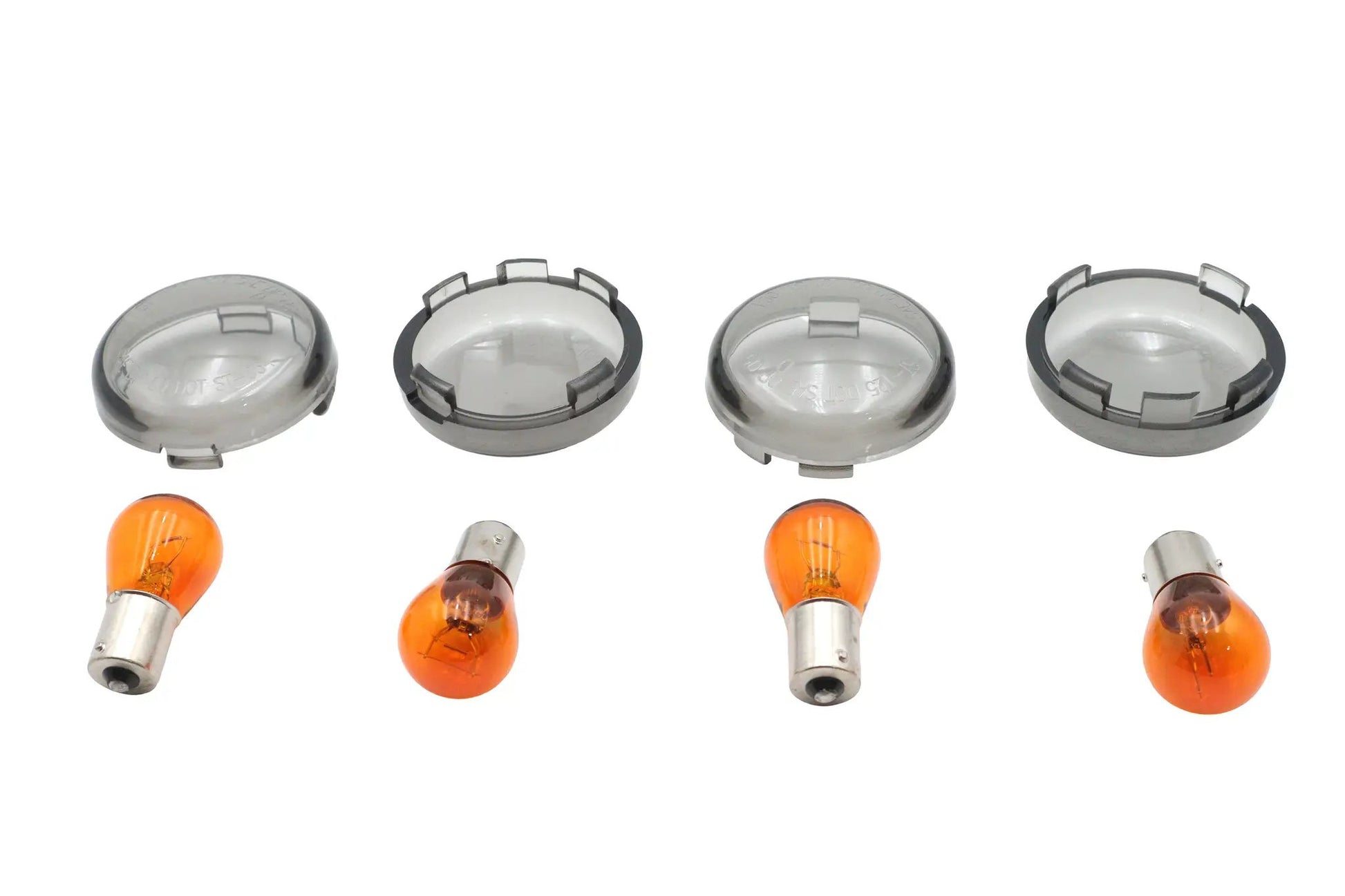 Wyatt Gatling Turn Signal Dome Style Lens Kit Smoked for Harley Davidson FXST (2000-2009) by Wyatt Gatling