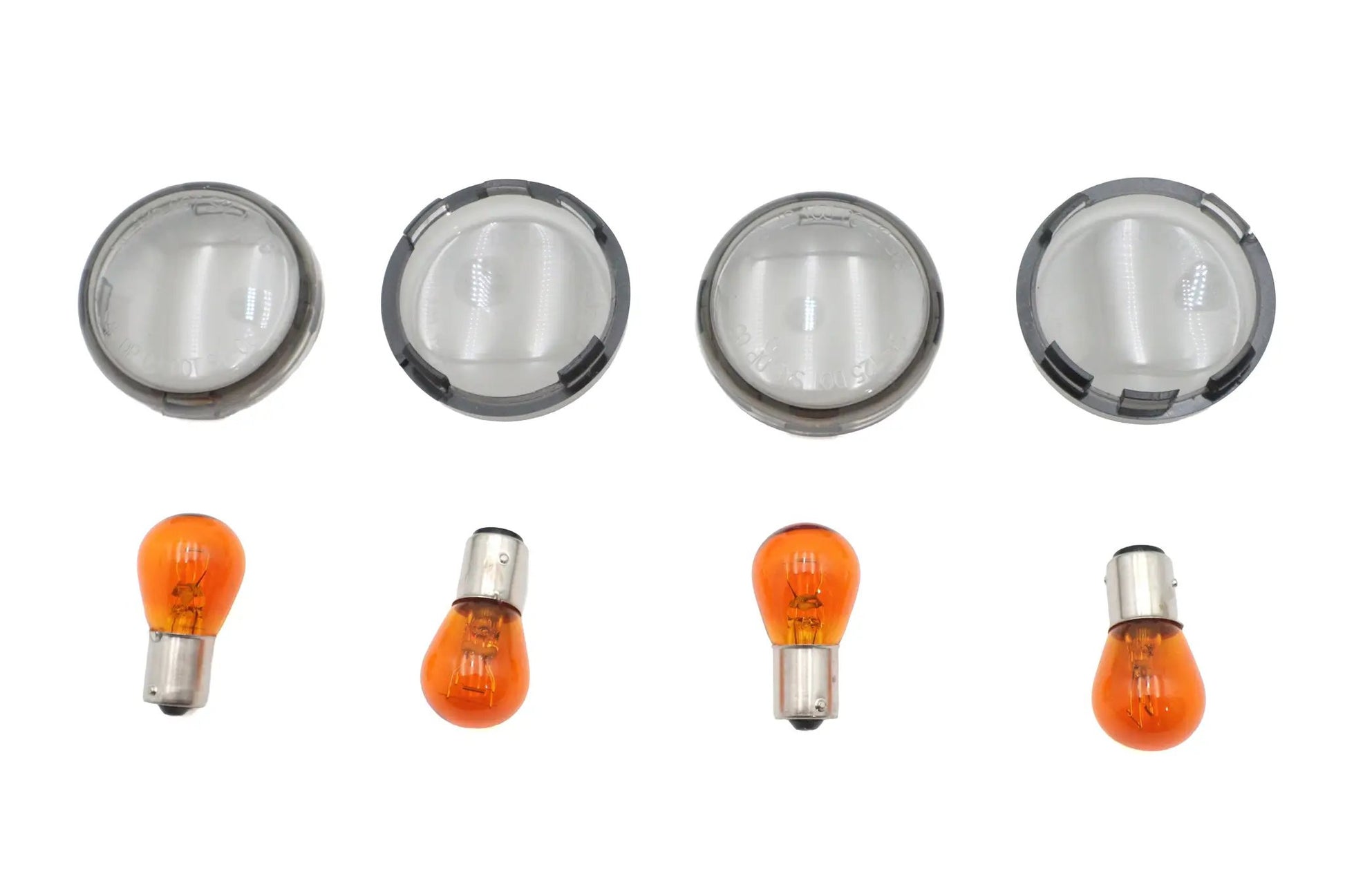 Wyatt Gatling Turn Signal Dome Style Lens Kit Smoked for Harley Davidson FXST (2000-2009) by Wyatt Gatling