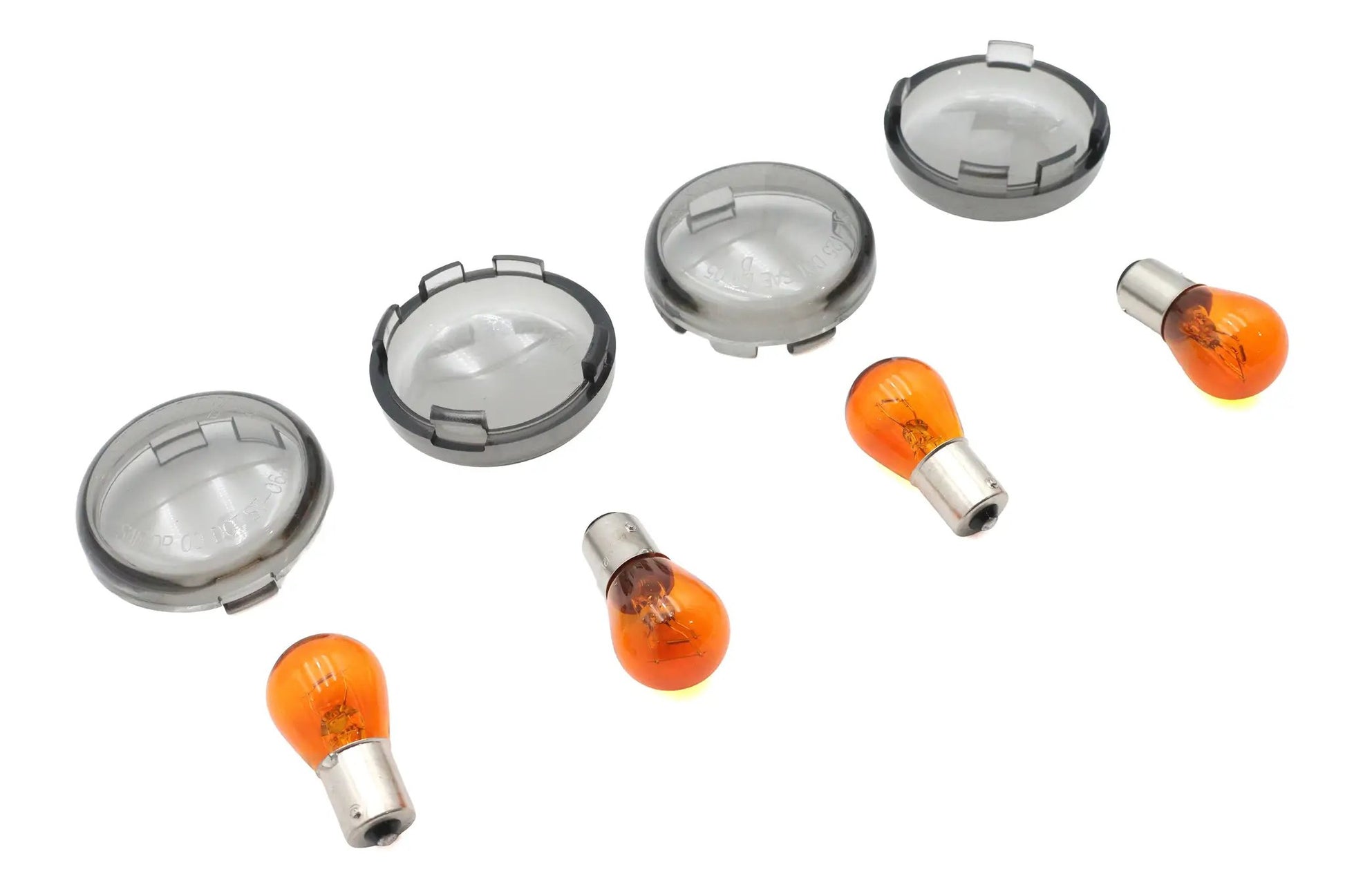 Wyatt Gatling Turn Signal Dome Style Lens Kit Smoked for Harley Davidson FXST (2000-2009) by Wyatt Gatling