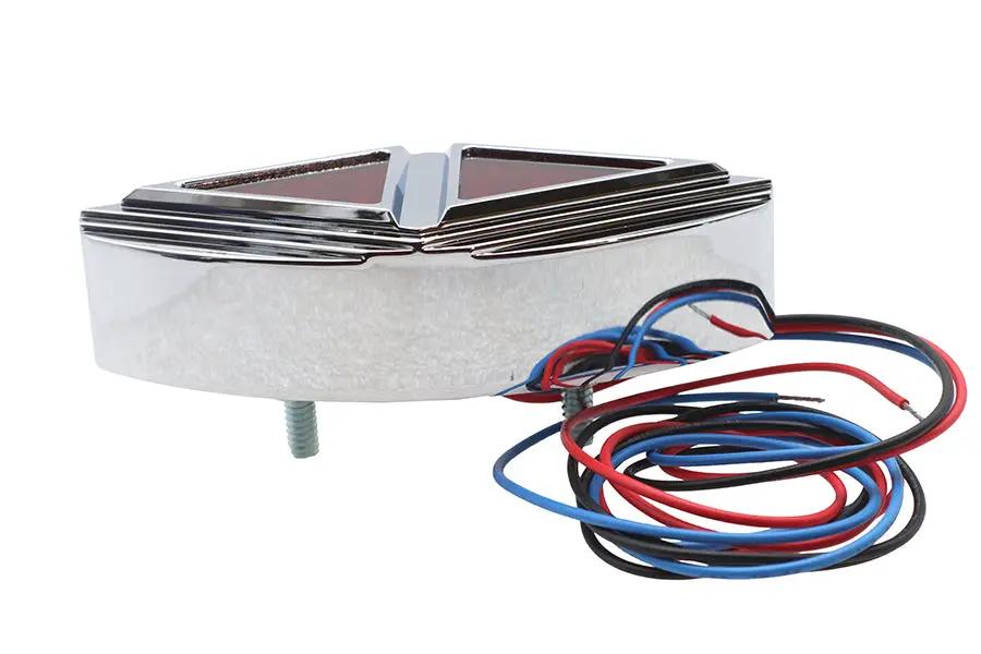 Wyatt Gatling Spike Style Chrome LED License Plate Lamp Part 76442 by Wyatt Gatling