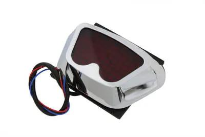 Wyatt Gatling LED Tail Lamp for License Plate - Chrome Gatling Clear LED Tail Light for Harley Davidson FXD and XL Models by Wyatt Gatling
