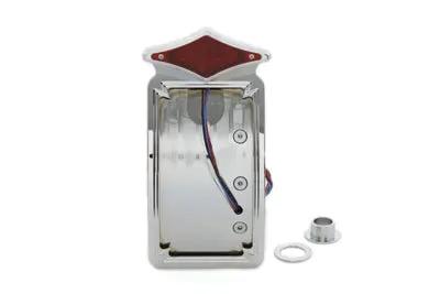 V-Twin Diamond LED Tail Lamp Assembly with Vertical Curved Style - 12 Volt Side Mount Lamp for Motorcycle by V-Twin