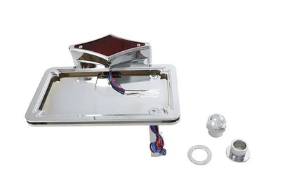 V-Twin Diamond LED Tail Lamp Assembly Horizontal Style with 12 Volt Chrome Finish by V-Twin